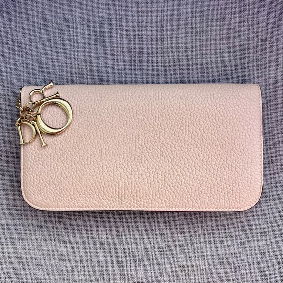 Dior Diorissimo Voyageur Leather Long Wallet With Charm - Picture 1 of 7